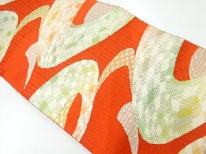 リサイクル　流水模様織り出し名古屋帯（着用可）